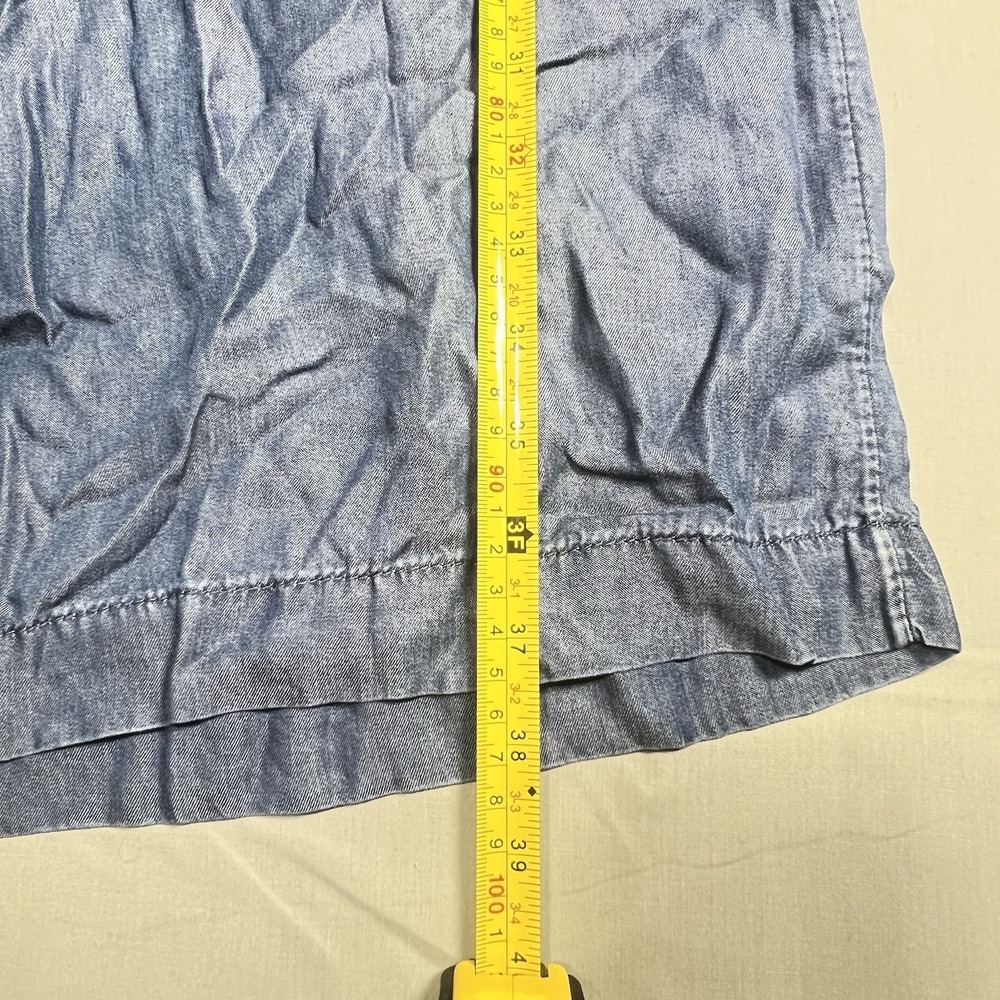 Women's Cortefiel Wide Leg Denim Pant Mid Rise Relaxed Hip & Thigh Blue Size 12 - Picture 3 of 8